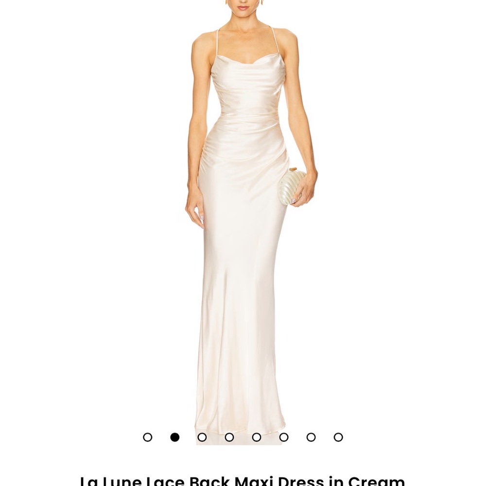 Shona Joy Cream Lace Back Maxi Dress